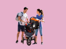 fixed wheel jogging stroller