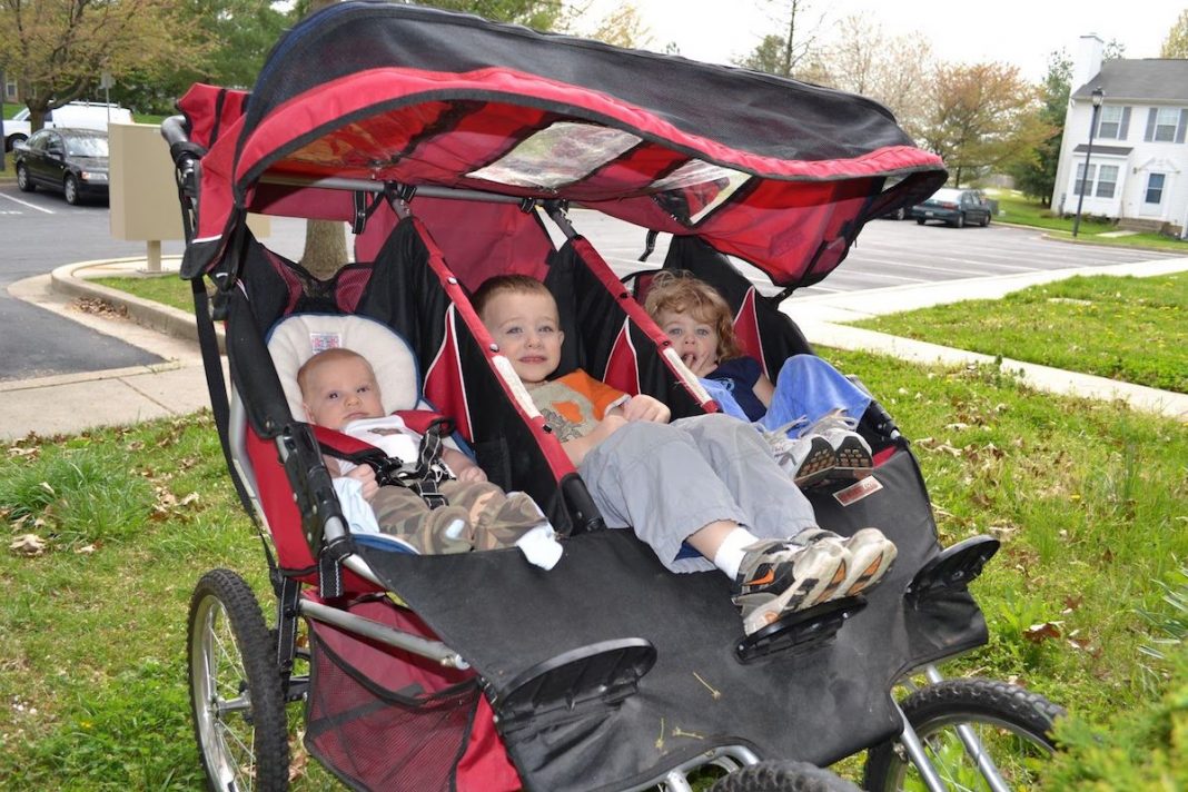 bebe love triple stroller