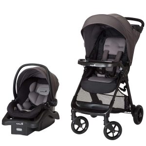 Safety 1st Smooth Ride Travel System with OnBoard 35 LT Infant Car Seat, Monument, Stroller for City Living