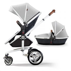 Luxury stroller Silver Cross "Aston Martin."white color