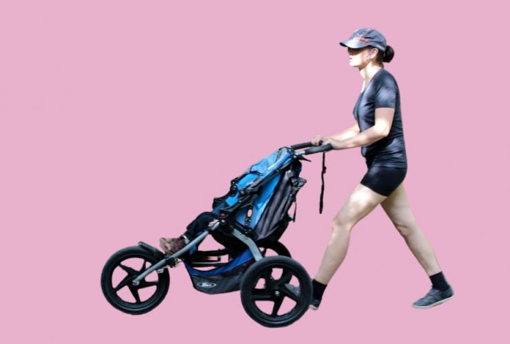 Bob sport Utility Stroller women running with kid