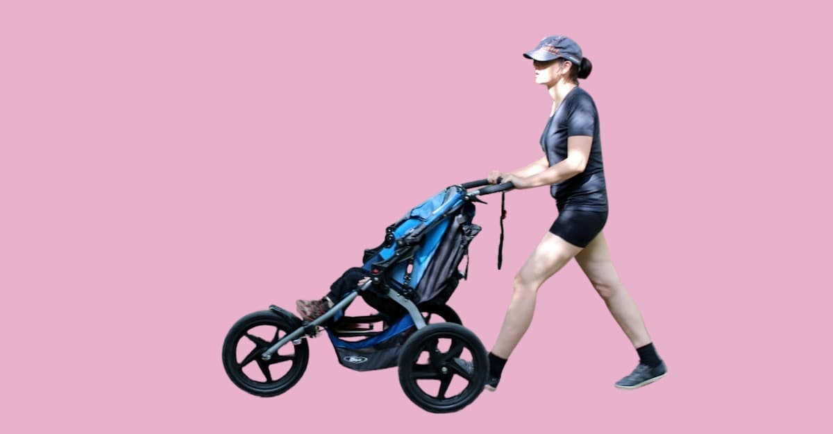 Bob sport Utility Stroller women running with kid